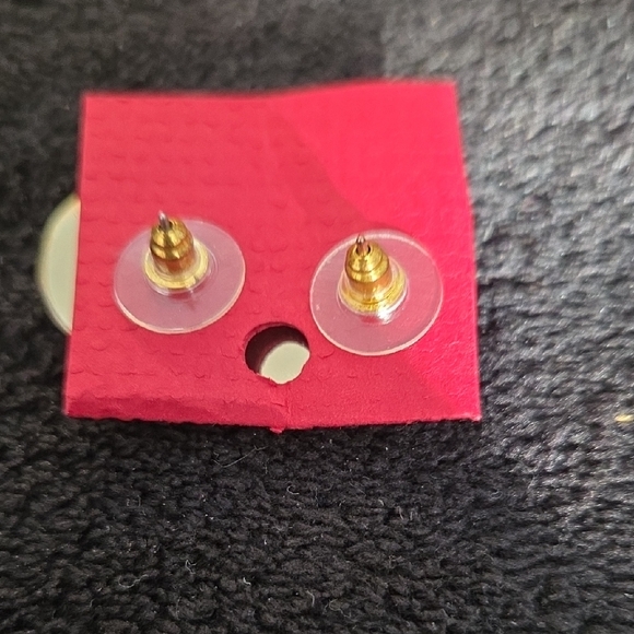 Guess Gold and Silver Heart Stud Earrings - Picture 3 of 4